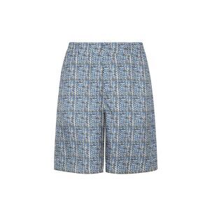 Fendi Blue Silk Bermuda Men's Shorts
